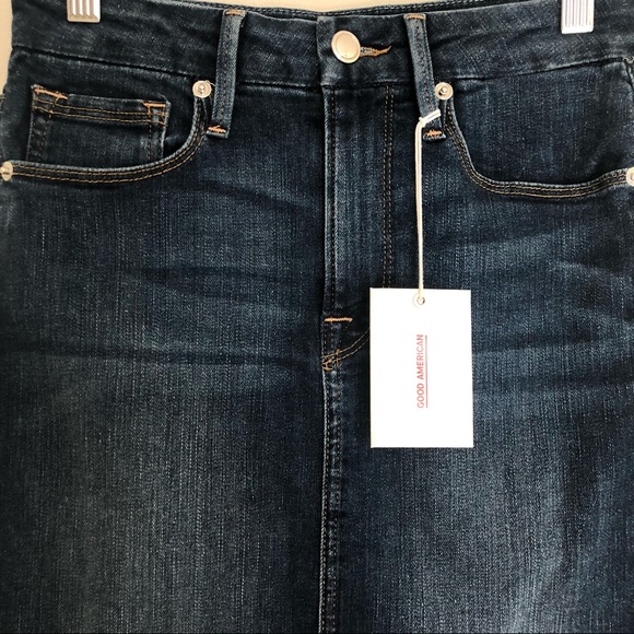 NWT Good American denim jeans pencil skirt Sz 0/2 - Picture 4 of 8